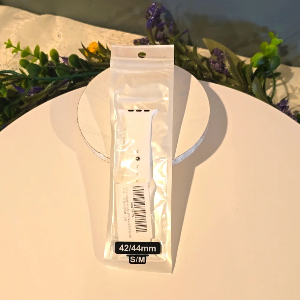 ⭐️ Wrist, Hotflow Compatible with Apple 8/7/6/5/4/3/2/1/SE White 42/44mm S/M